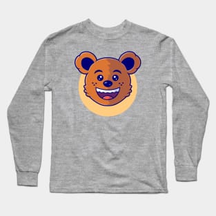 Cute Happy Bear Mascot Long Sleeve T-Shirt